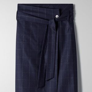 Aritzia Babaton Karl navy blue wool/cashmere skirt 8 bnwt